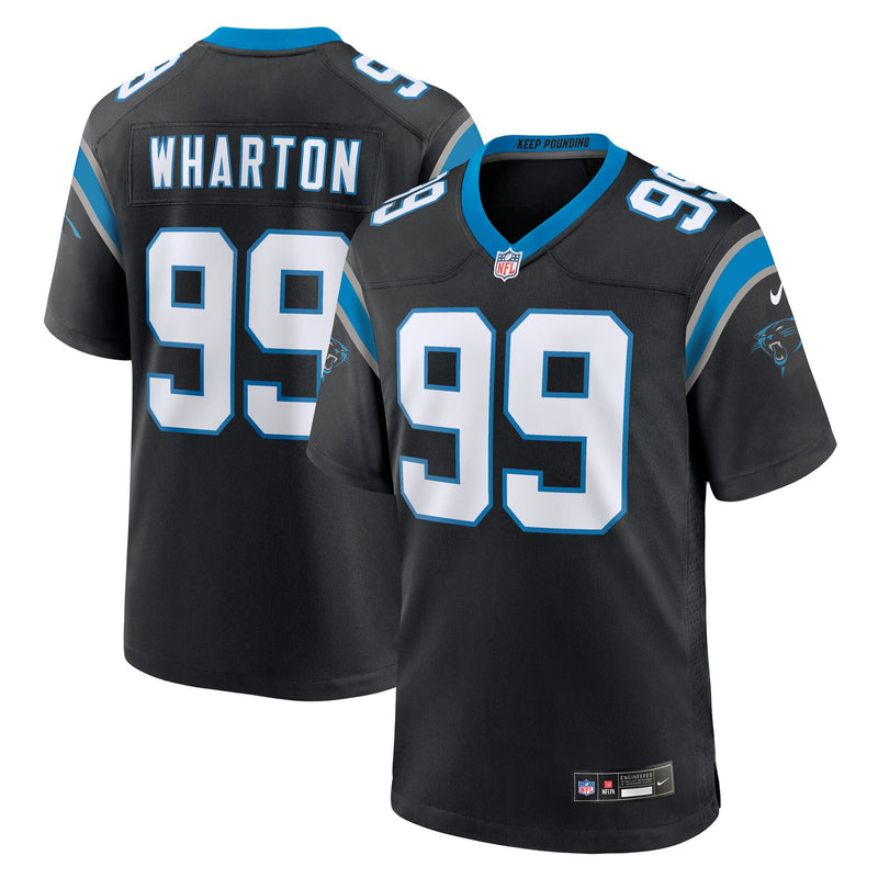 Carolina Panthers Tershawn Wharton Nike Black Team Game Jersey