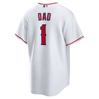 Los Angeles Angels Nike White #1 Dad Home Replica Jersey