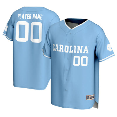 North Carolina Tar Heels GameDay Greats NIL Pick-A-Player Lightweight Baseball Jersey - Carolina Blue