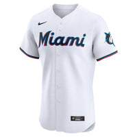 Miami Marlins Eury Perez Nike White Home Elite Player Jersey
