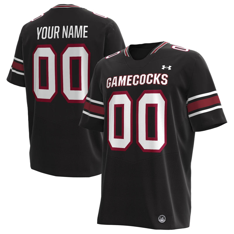South Carolina Gamecocks Under Armour Custom Replica Football Jersey - Black