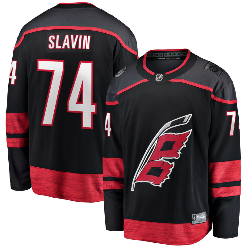 Carolina Hurricanes Jaccob Slavin Fanatics Black Home Breakaway Player Jersey
