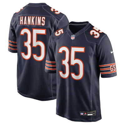 Chicago Bears Deion Hankins Nike Navy Team Game Jersey