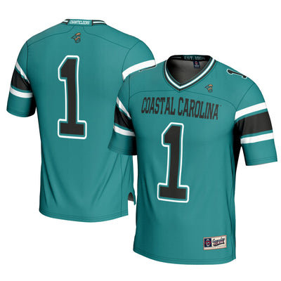 #1 Coastal Carolina Chanticleers GameDay Greats Football Jersey - Teal