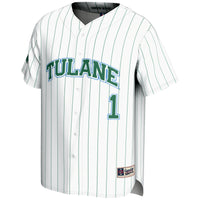 #1 Tulane Green Wave GameDay Greats Lightweight Baseball Jersey - White
