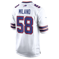 Buffalo Bills Matt Milano Nike White Away Game Player Jersey