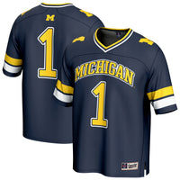 #1 Michigan Wolverines GameDay Greats Lightweight Collegiate Football Fashion Jersey - Navy