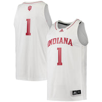 #1 Indiana Hoosiers adidas Swingman Team Basketball Jersey - White