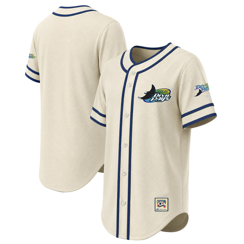 Tampa Bay Rays Stitches Natural Throwback Fashion Jersey