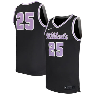 #25 Kansas State Wildcats Nike Replica Basketball Jersey - Black