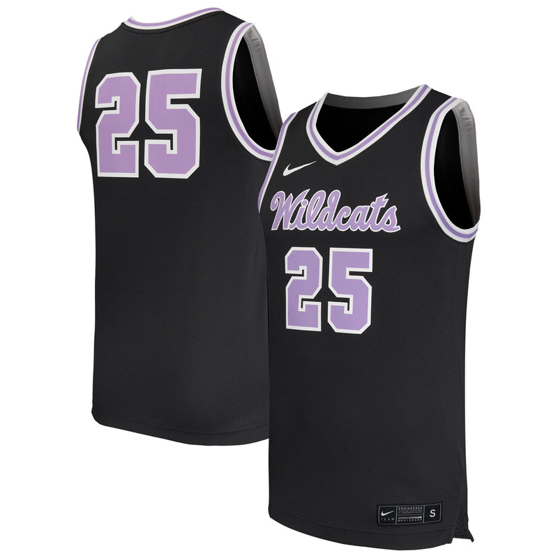 #25 Kansas State Wildcats Nike Replica Basketball Jersey - Black
