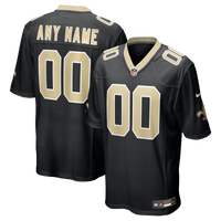 New Orleans Saints Nike Black Custom Game Jersey