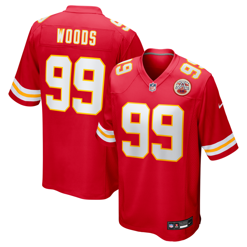 Kansas City Chiefs Peter Woods Nike Red 2026 NFL Draft First Round Pick No. 29 Team Game Jersey