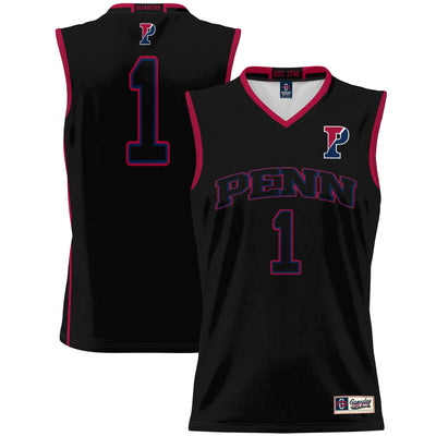 #1 Pennsylvania Quakers GameDay Greats Lightweight Basketball Jersey - Black