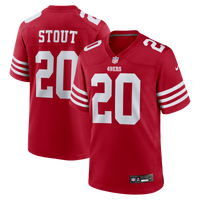 San Francisco 49ers Upton Stout Nike Scarlet Team Game Jersey