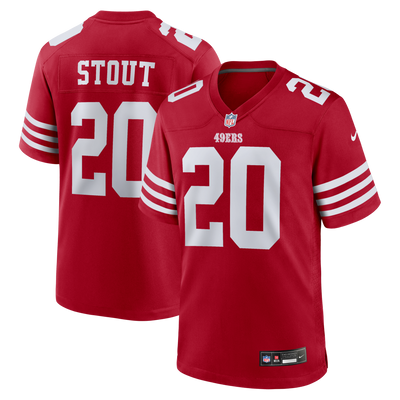 San Francisco 49ers Upton Stout Nike Scarlet Team Game Jersey