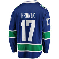 Vancouver Canucks Filip Hronek Fanatics Blue Home Breakaway Jersey