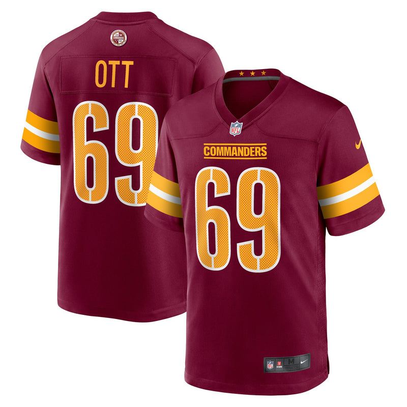 Washington Commanders Tyler Ott Nike Burgundy Game Jersey
