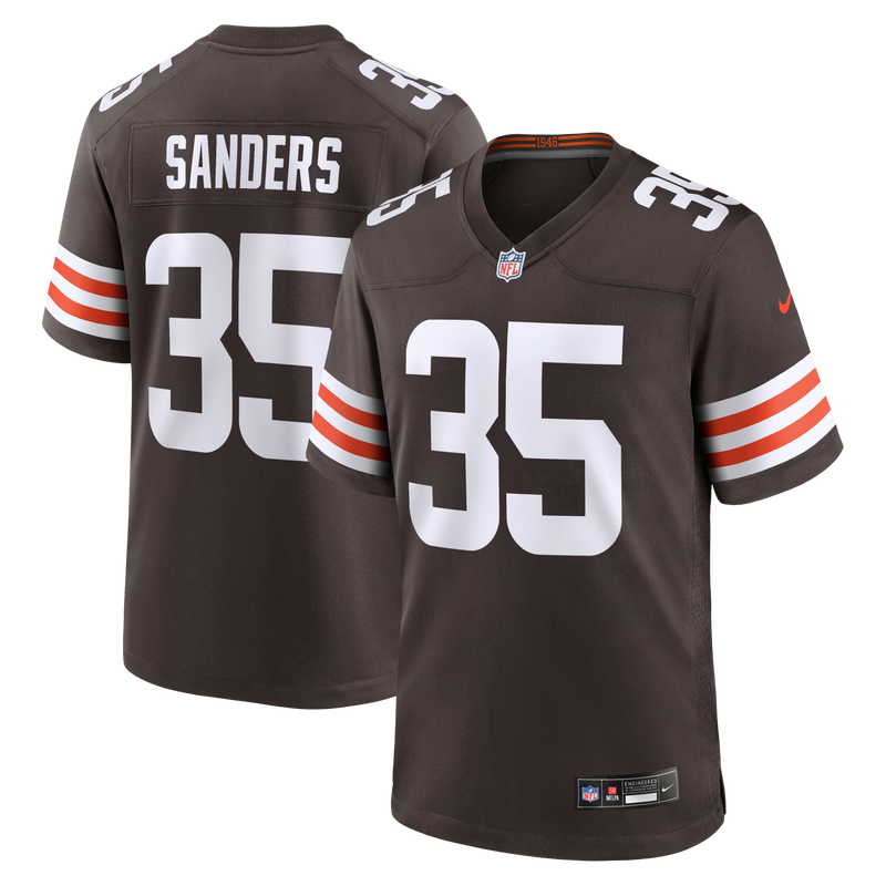 Cleveland Browns Raheim Sanders Nike Brown Team Game Jersey