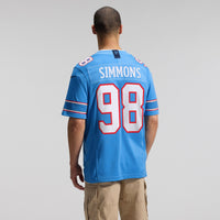 Tennessee Titans Jeffery Simmons Nike Light Blue Team Vapor F.U.S.E. Stitched Limited Jersey