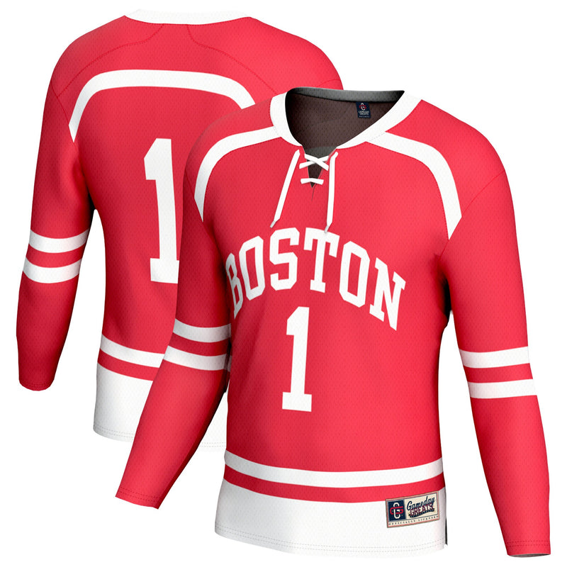 Boston University GameDay Greats Lightweight Collegiate Hockey Fashion Jersey - Scarlet