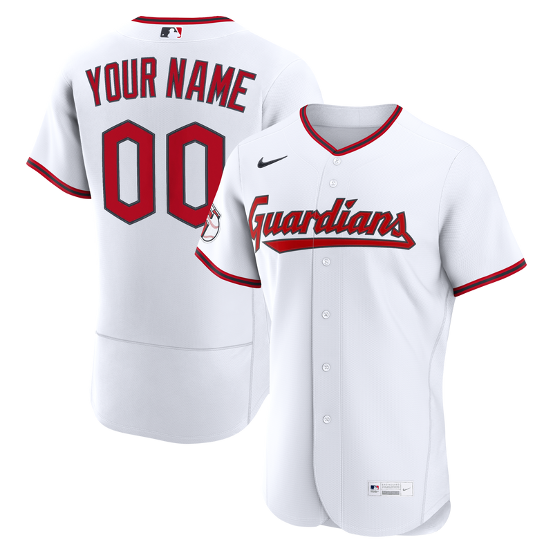 Cleveland Guardians Nike White Home Authentic Custom Jersey