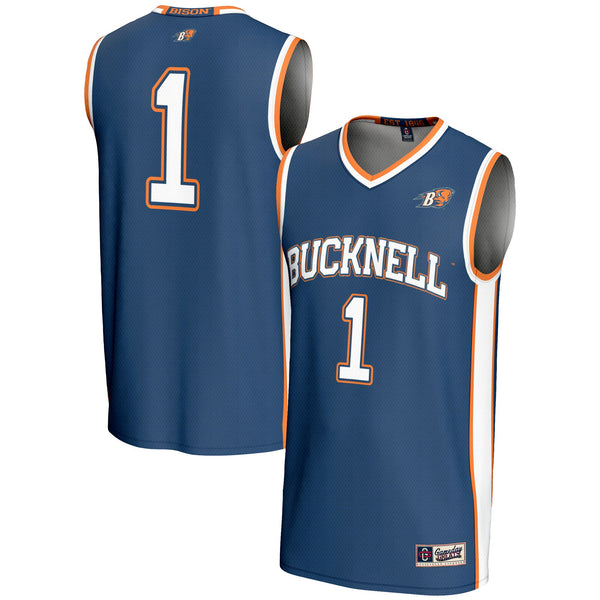 #1 Bucknell Bison GameDay Greats Lightweight Basketball Jersey - Navy