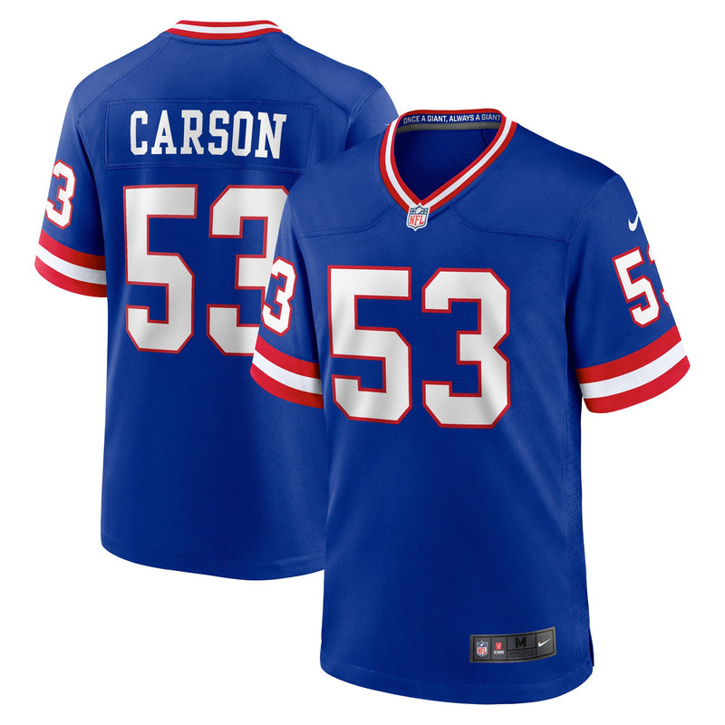 New York Giants Harry Carson Nike Royal Retired Player Alternate Game Jersey