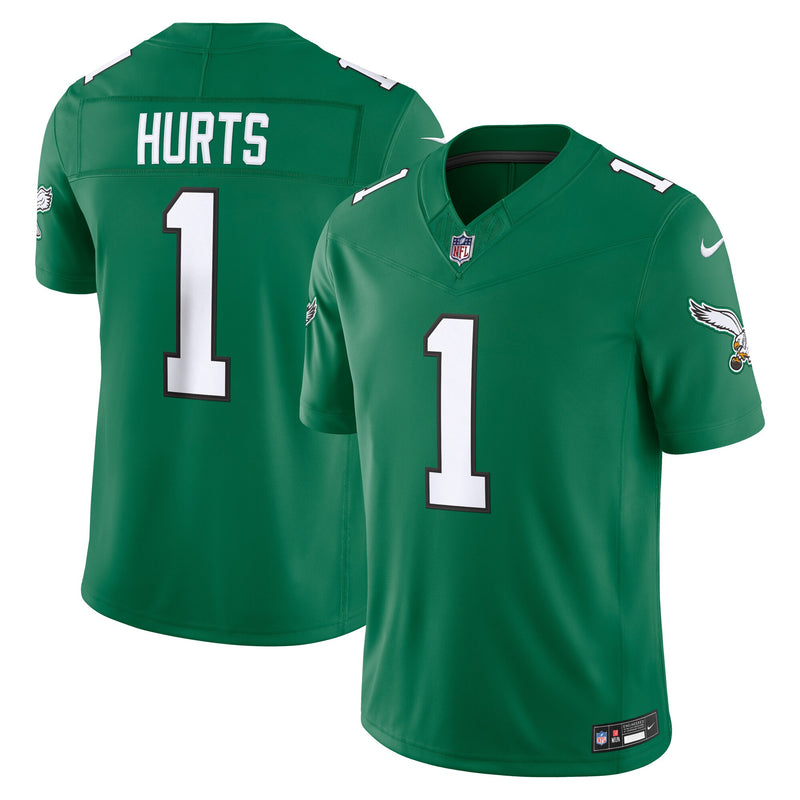 Philadelphia Eagles Jalen Hurts Nike Kelly Green Alternate Vapor F.U.S.E. Stitched Limited Jersey