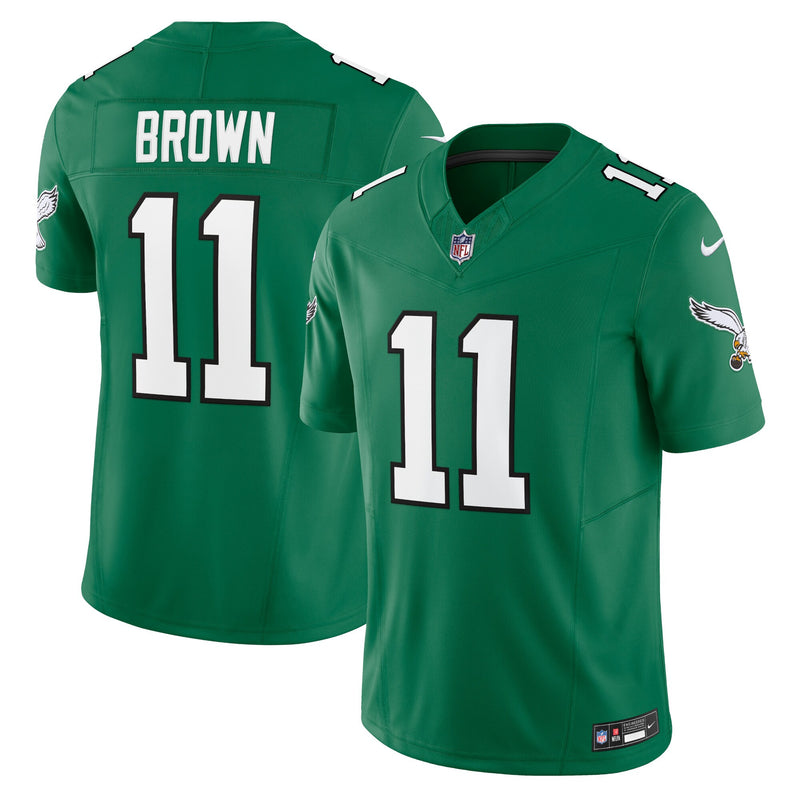 Philadelphia Eagles A.J. Brown Nike Kelly Green Vapor F.U.S.E. Limited Jersey