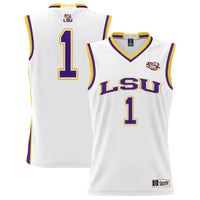 #1 LSU Tigers GameDay Greats Lightweight Basketball Jersey - White