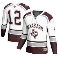 #12 Texas A&M Aggies GameDay Greats Hockey Fashion Jersey – White