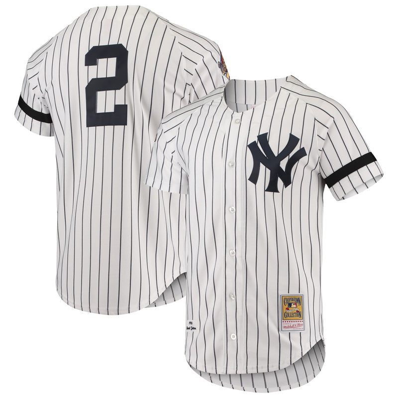 New York Yankees Mitchell & Ness White Cooperstown Collection 1996 Authentic Home Jersey