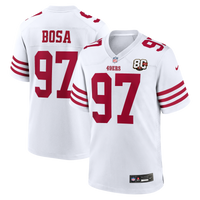 San Francisco 49ers Nick Bosa Nike White 80th Anniversary Game Jersey