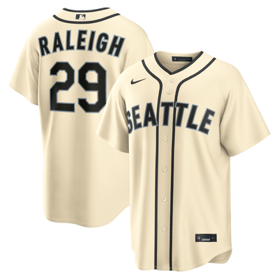 Seattle Mariners Cal Raleigh Nike Cream Alternate Replica Jersey