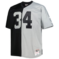 Las Vegas Raiders Bo Jackson Mitchell & Ness Black/Silver Big & Tall Split Legacy Retired Player Replica Jersey