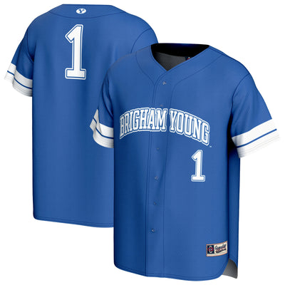 #1 BYU Cougars GameDay Greats Lightweight Collegiate Baseball Fashion Jersey - Royal