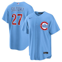 Chicago Cubs Seiya Suzuki Nike Light Blue Alternate Replica Jersey