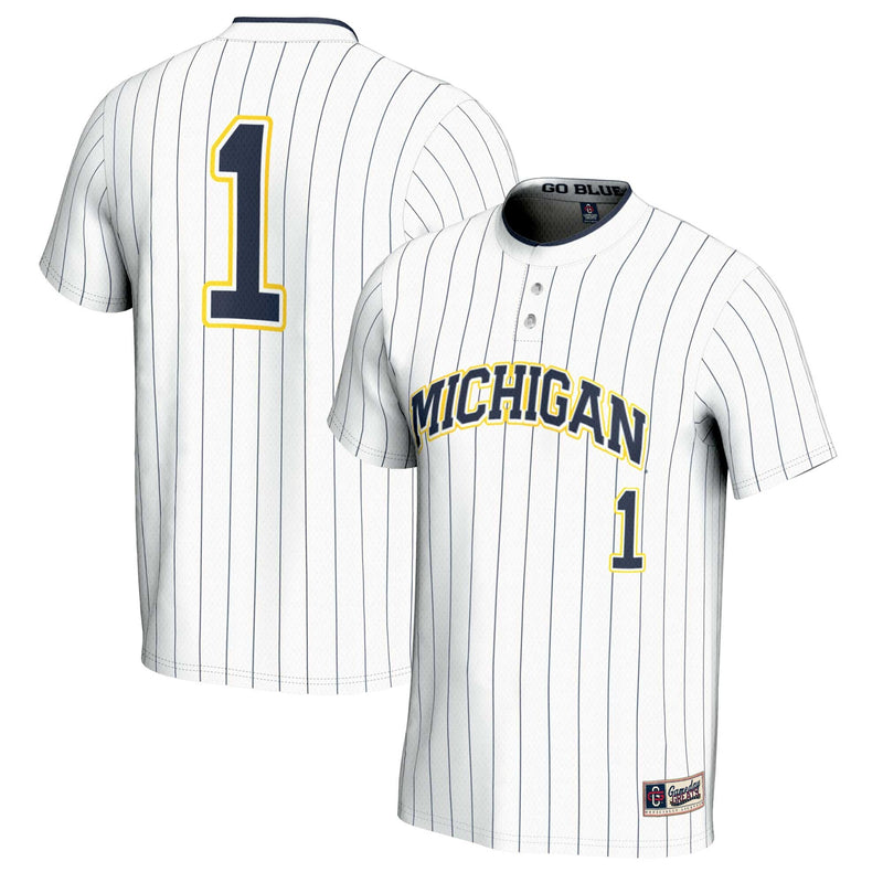 #1 Michigan Wolverines GameDay Greats Lightweight Softball Jersey - White