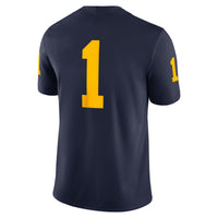 #1 Michigan Wolverines Jordan Brand Game Jersey - Navy