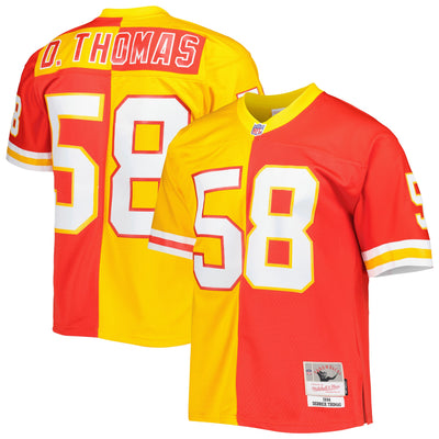 Kansas City Chiefs Derrick Thomas Mitchell & Ness Red/Gold 1994 Split Legacy Replica Jersey