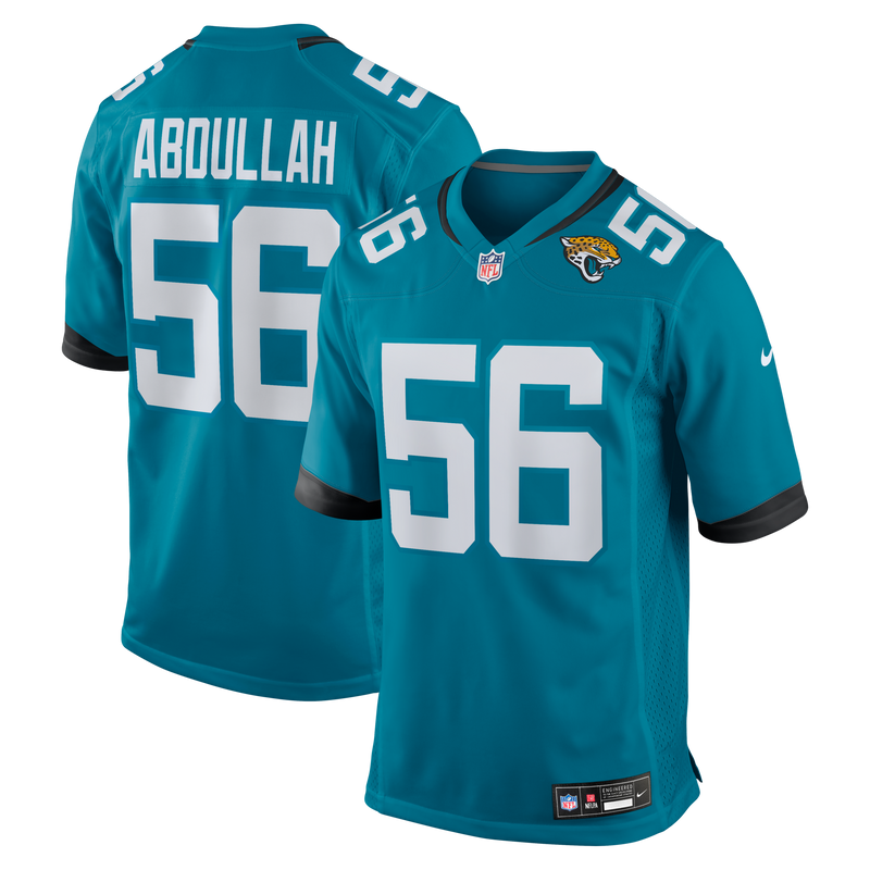 Jacksonville Jaguars Yasir Abdullah Nike Teal Team Game Jersey