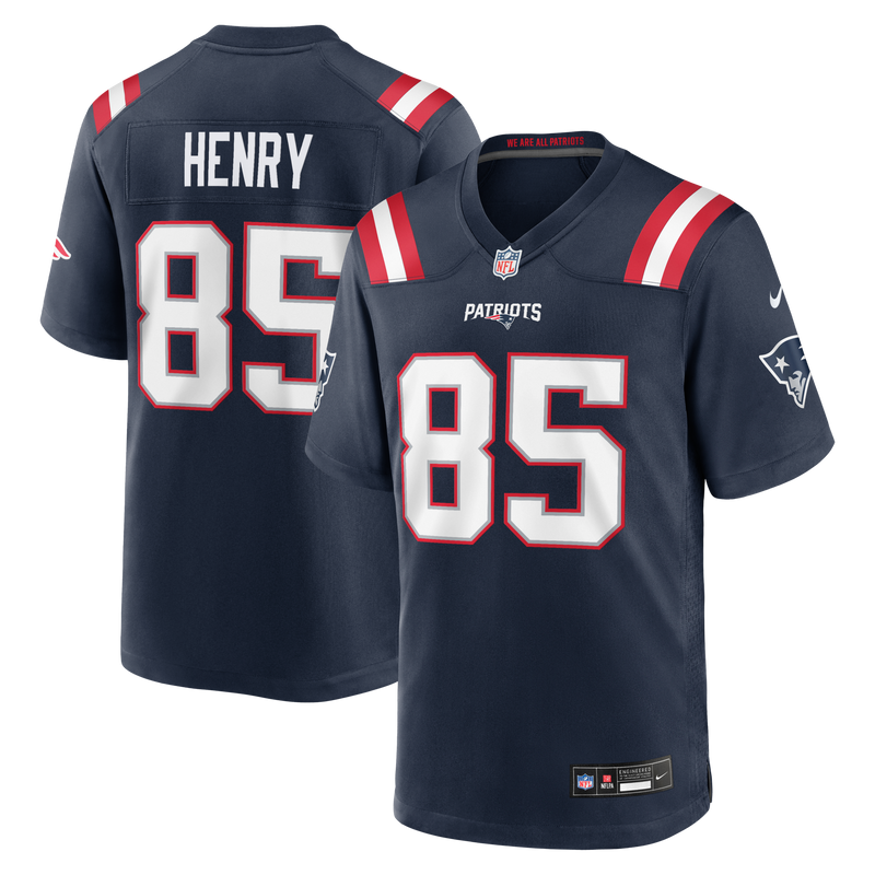 New England Patriots Hunter Henry Nike Navy Team Game Jersey