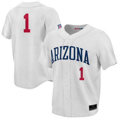 Arizona Wildcats GameDay Greats Lightweight Collegiate Baseball Fashion Jersey - White