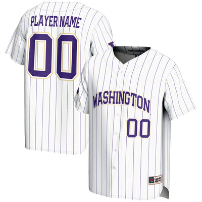 Washington Huskies GameDay Greats NIL Pick-A-Player Lightweight Baseball Jersey - White