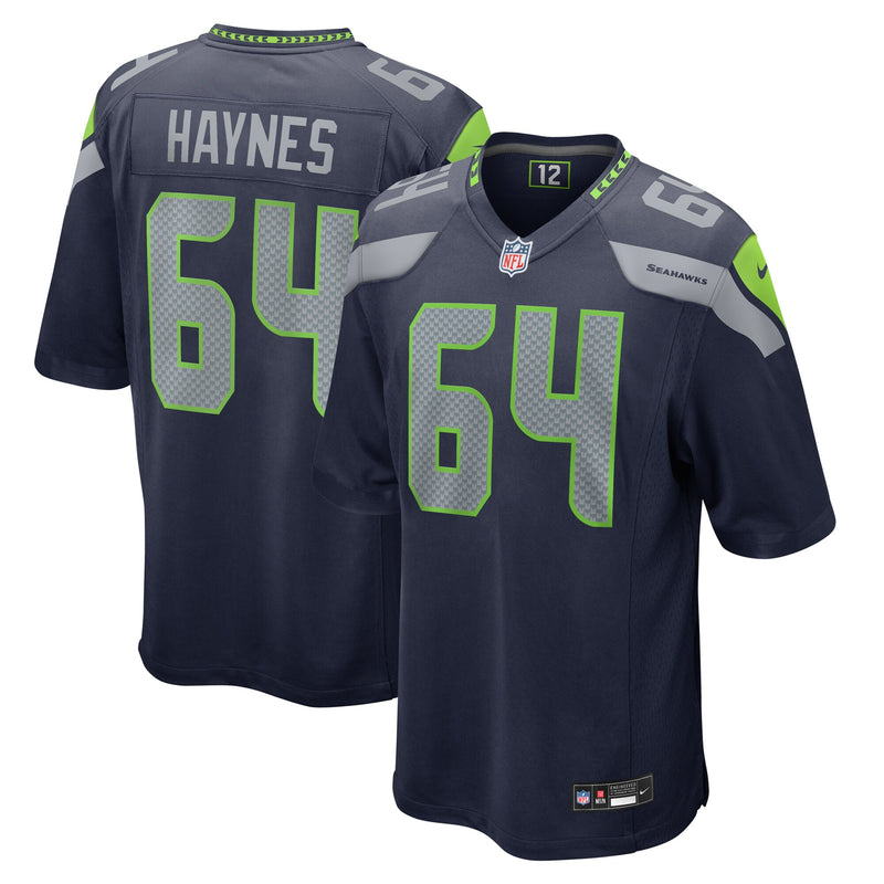 Seattle Seahawks Christian Haynes Nike College Navy Game Jersey