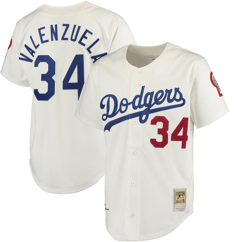 Los Angeles Dodgers Fernando Valenzuela Mitchell & Ness Gray Authentic Jersey