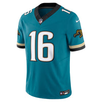 Jacksonville Jaguars Trevor Lawrence Nike Teal Prowler Throwback Vapor F.U.S.E. Limited Jersey