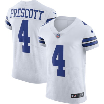Dallas Cowboys Dak Prescott Nike White Vapor Elite Player Jersey