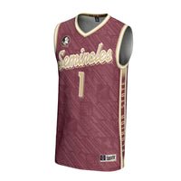 #1 Florida State Seminoles GameDay Greats Lightweight Highlight Print Basketball Jersey - Garnet